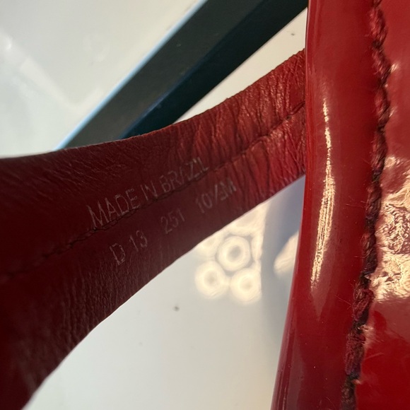 Tory Burch Miller Patent Leather Sandals - Poppy Red - Size 10.5M - Picture 6 of 10